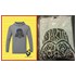 Hoodie majica "Words - Darth Vader" svijetlo siva - XL